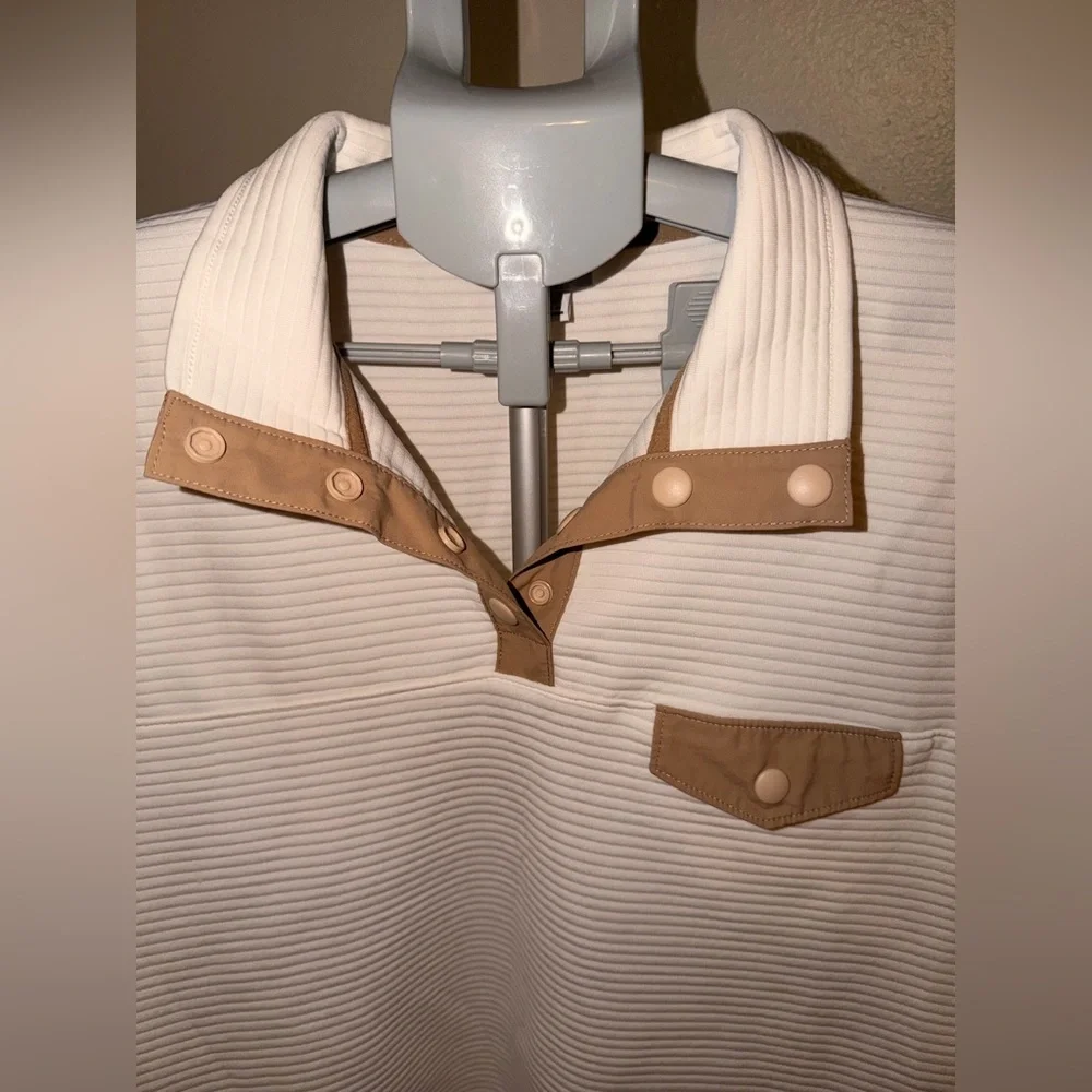 J.Crew Ribbed Snap Collar Pullover